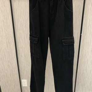 black cargo jeans